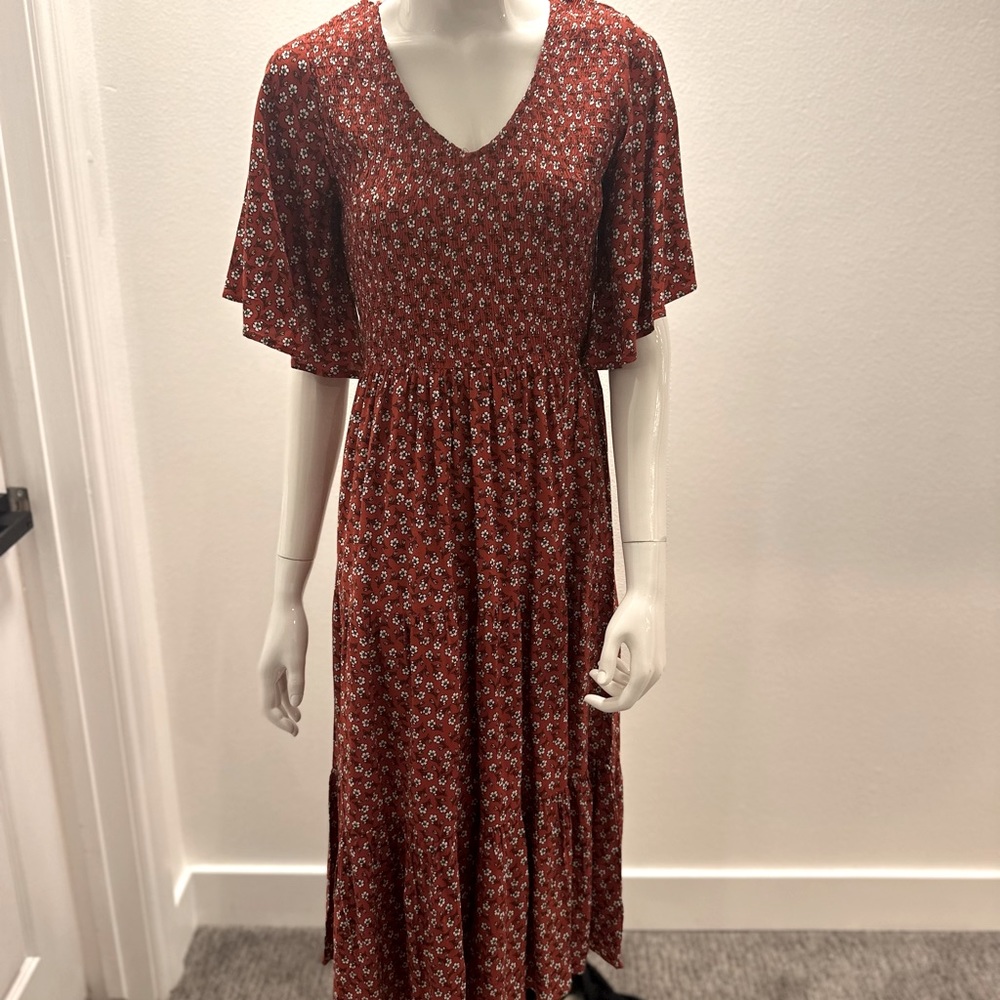 RED FLORAL DRESS
